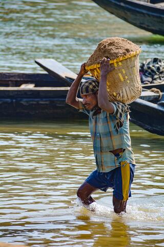 Sand mining in Bangladesh