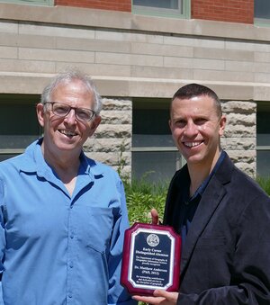 david and matt with plaque